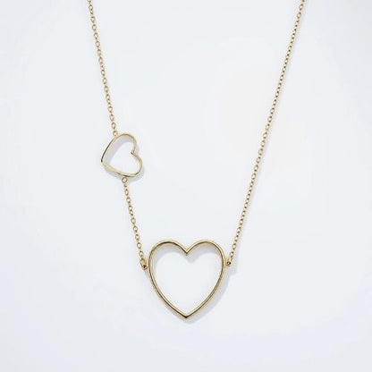 Halsband med två hjärtan - ingår i smyckeset